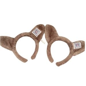 Great Wolf Lodge Wolf Ears Headband Set Brown Plush Costume Accessories 2 Pack